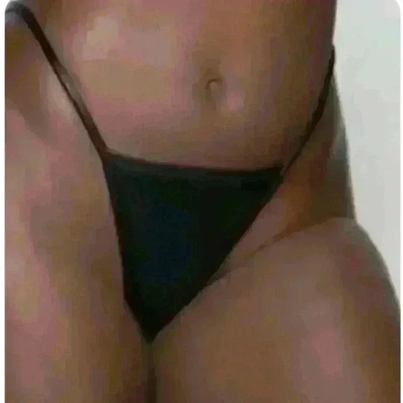 Skims Swim Micro String Thong Faux Leather Onyx 4X - Picture 6 of 6